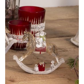 Gyngehest med bamser